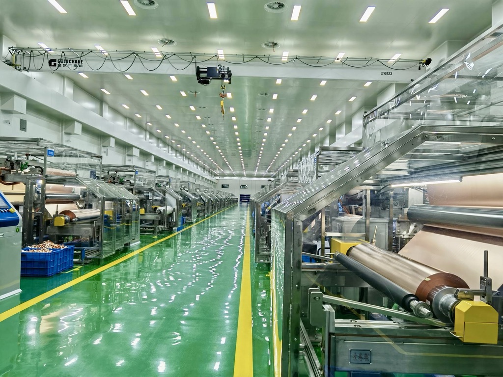 Copper foil electrodeposition machine production line